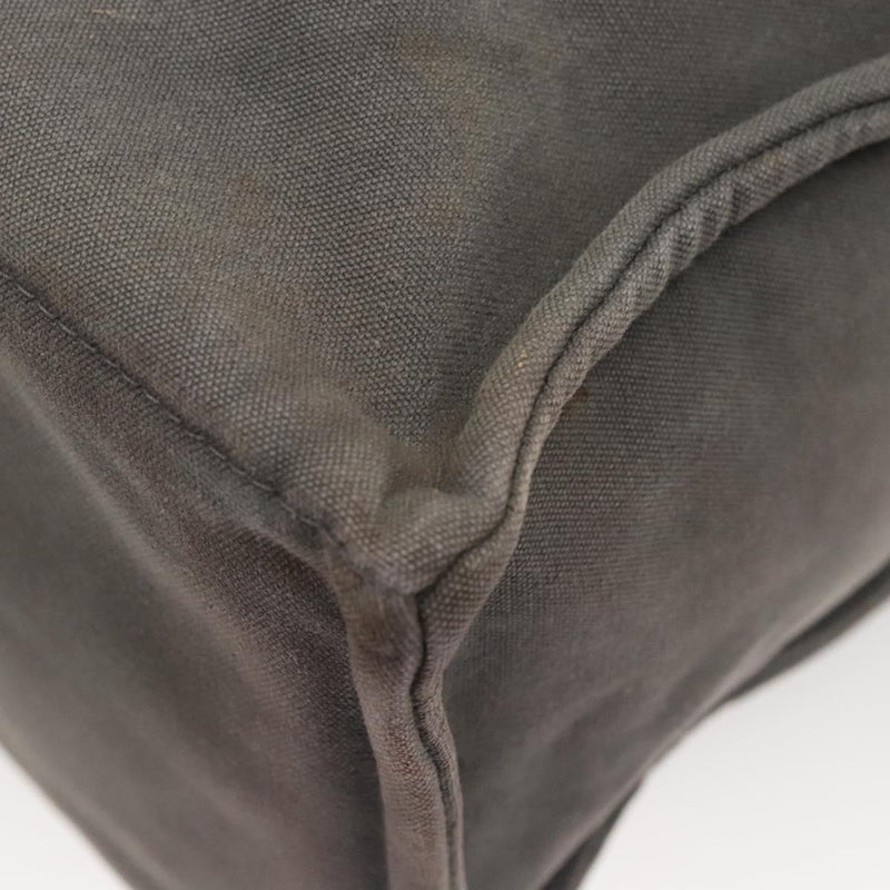 HERMES Fourre Tout GM Hand Bag Canvas Gray Auth 119943