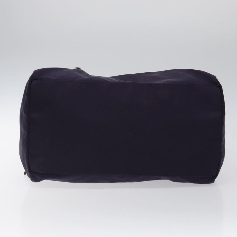 PRADA Hand Bag Nylon Purple Silver Auth 119971