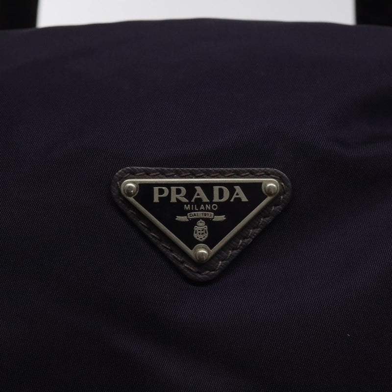 PRADA Hand Bag Nylon Purple Silver Auth 119971