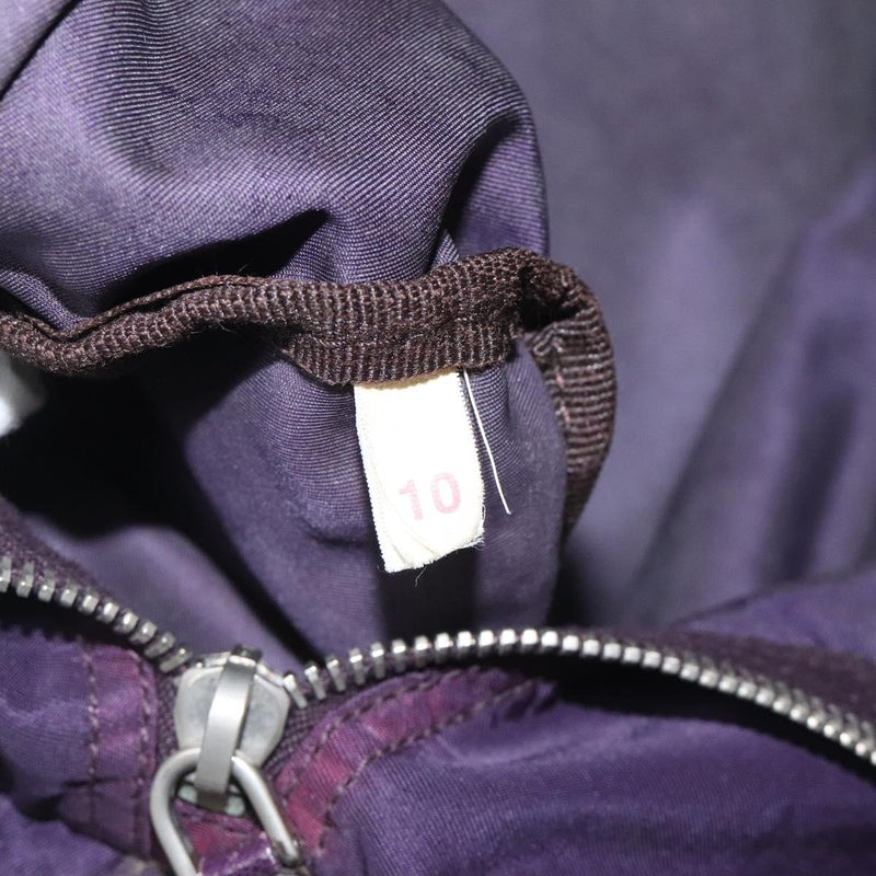 PRADA Hand Bag Nylon Purple Silver Auth 119971