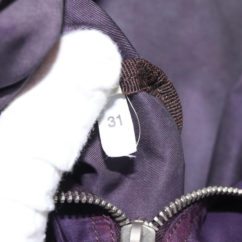 PRADA Hand Bag Nylon Purple Silver Auth 119971