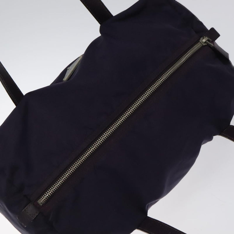 PRADA Hand Bag Nylon Purple Silver Auth 119971
