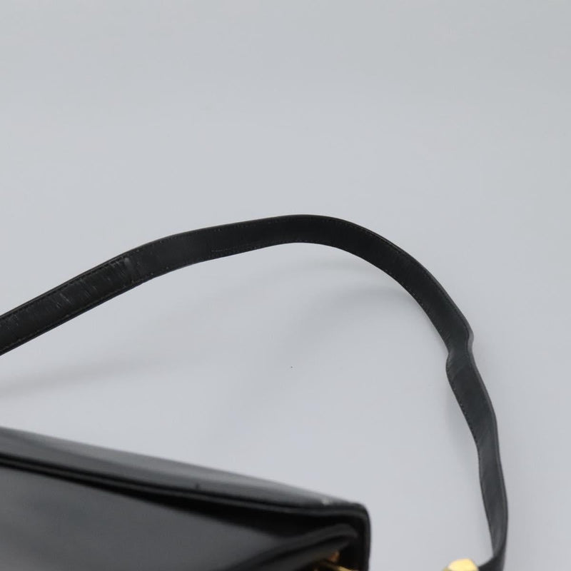 Christian Dior Shoulder Bag Calf leather Black Auth 119992