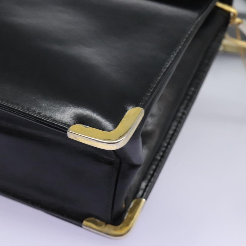 Christian Dior Shoulder Bag Calf leather Black Auth 119992