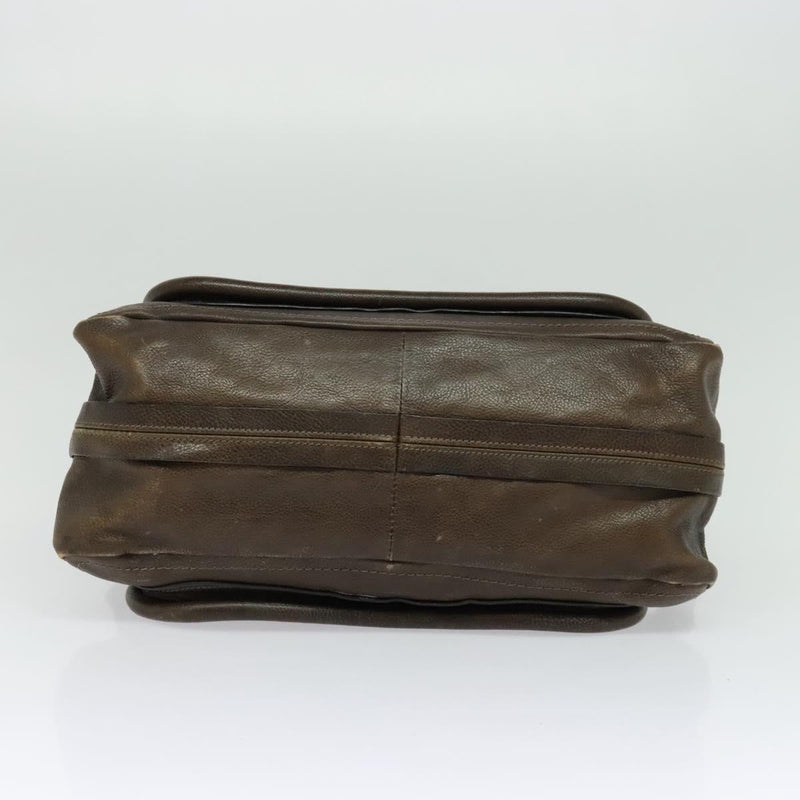 Chloe Paraty Hand Bag Leather 2way Brown Gold Auth 120027