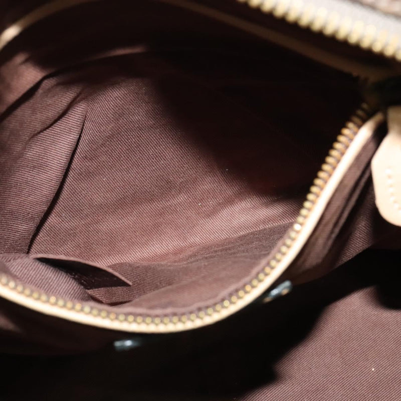 Chloe Paraty Hand Bag Leather 2way Brown Gold Auth 120027