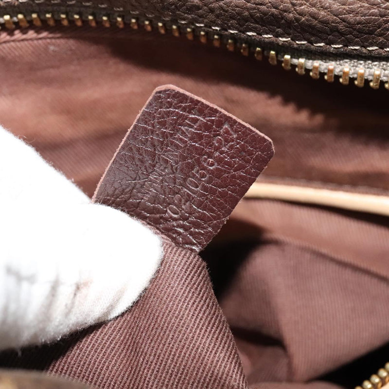 Chloe Paraty Hand Bag Leather 2way Brown Gold Auth 120027