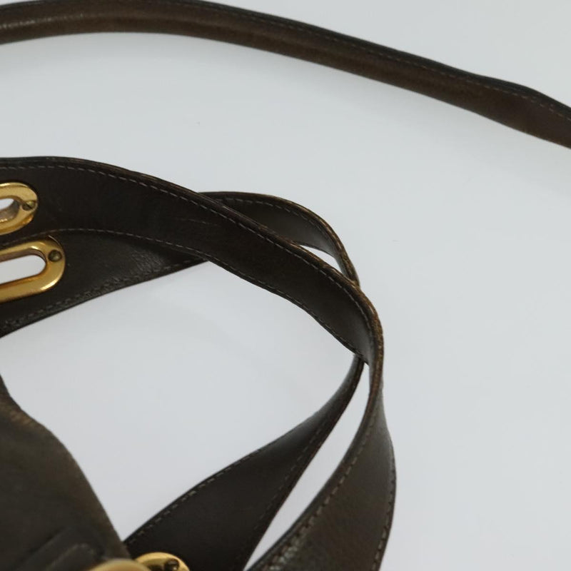 Chloe Paraty Hand Bag Leather 2way Brown Gold Auth 120027