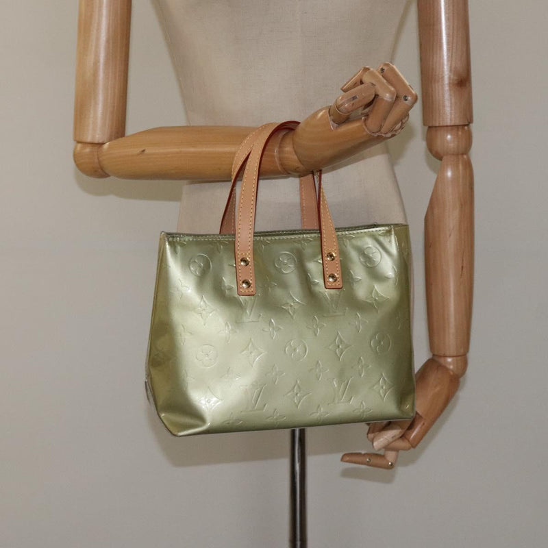 LOUIS VUITTON Monogram Vernis Reade PM Hand Bag Gris M91145 LV Auth 120063