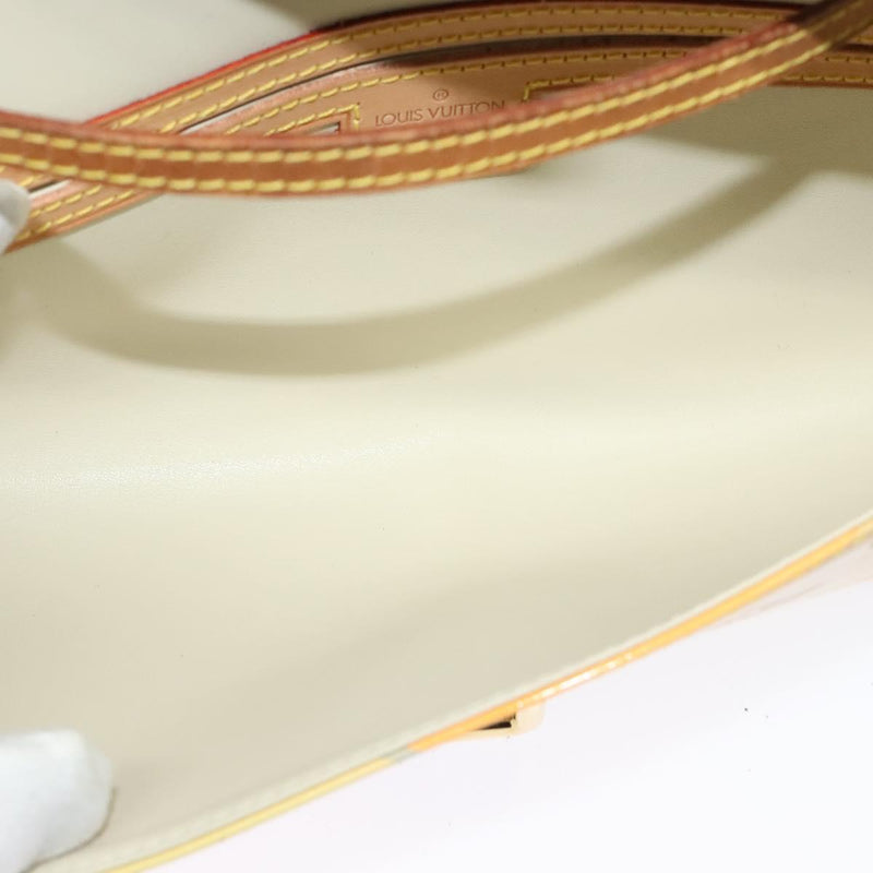 LOUIS VUITTON Monogram Vernis Pochette Fleur Bag Yellow M91118 LV Auth 120072