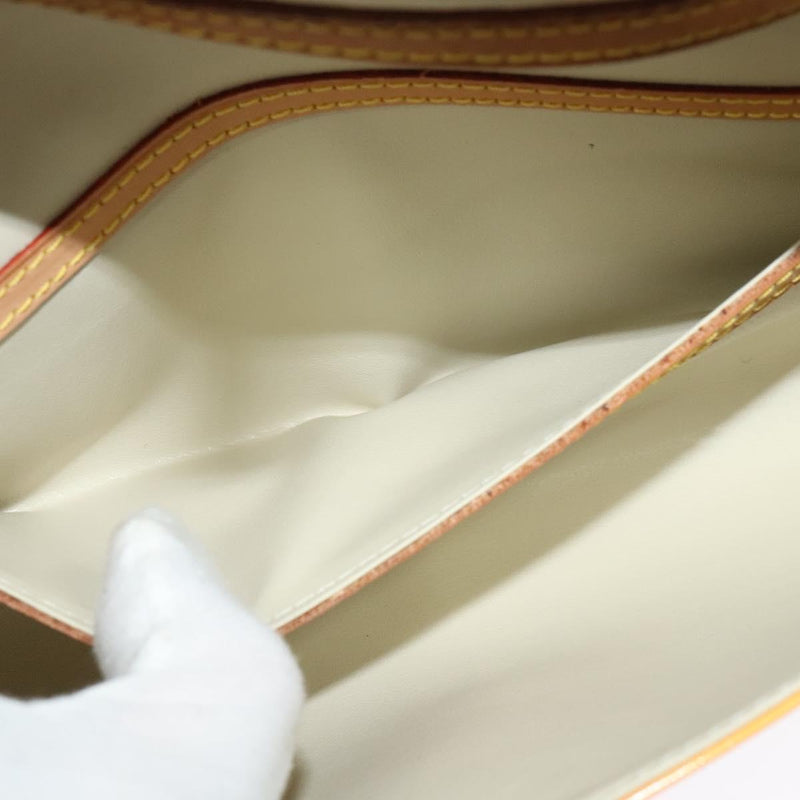 LOUIS VUITTON Monogram Vernis Pochette Fleur Bag Yellow M91118 LV Auth 120072