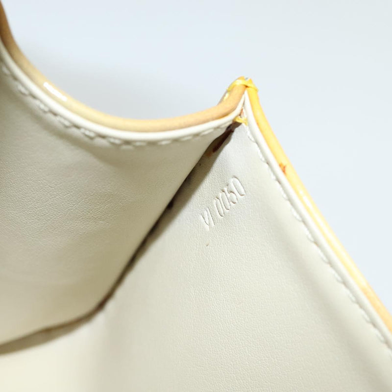 LOUIS VUITTON Monogram Vernis Pochette Fleur Bag Yellow M91118 LV Auth 120072