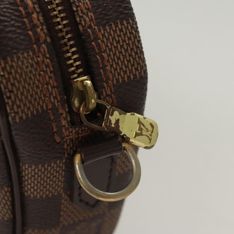 LOUIS VUITTON Damier Ebene Pochette Ipanema Shoulder Bag N51296 LV Auth 120073