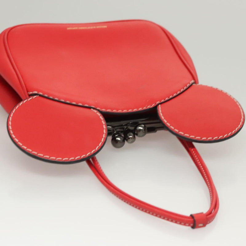 Coach Disney Collaboration Hand Bag Leather Red Auth 120076