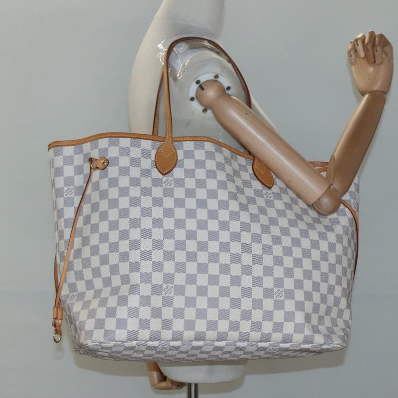 LOUIS VUITTON Damier Azur Neverfull GM Tote Bag N41360 LV Auth 120145