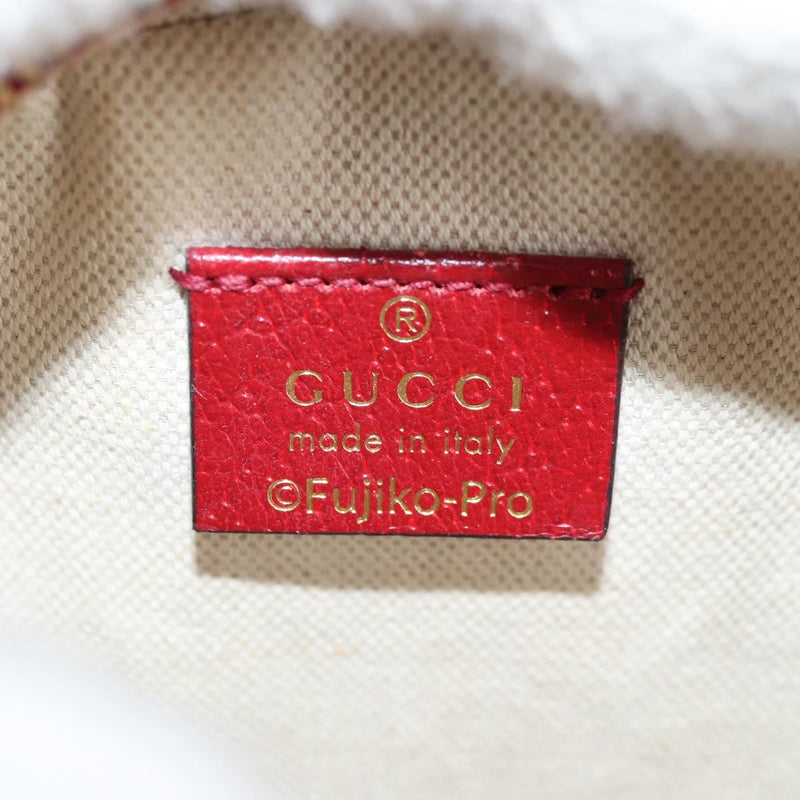 GUCCI GG Supreme Doraemon Collaboration Bag PVC Beige Gold 625216 Auth 120169M
