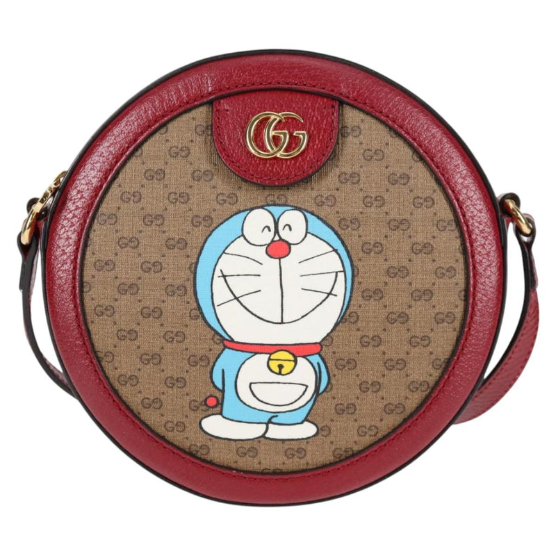 GUCCI GG Supreme Doraemon Collaboration Bag PVC Beige Gold 625216 Auth 120169M