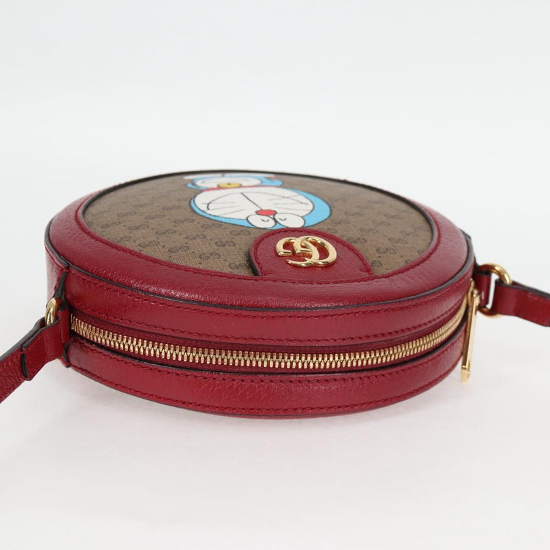 GUCCI GG Supreme Doraemon Collaboration Bag PVC Beige Gold 625216 Auth 120169M