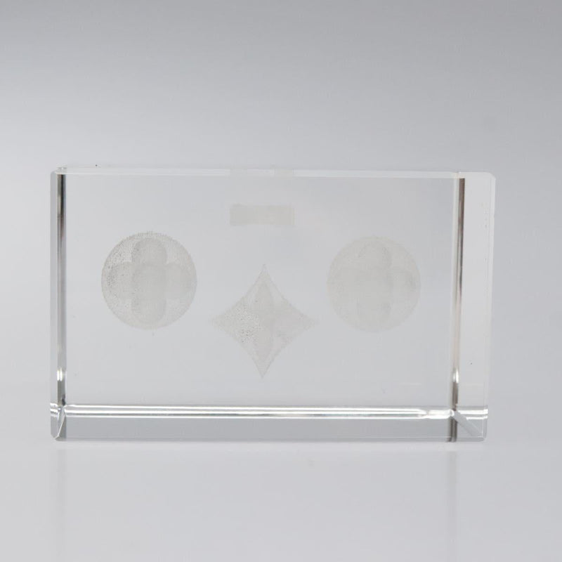 LOUIS VUITTON Paper Weight Glass Clear LV Auth 120233