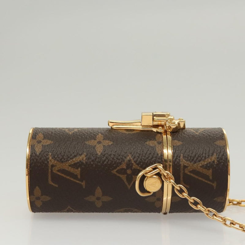LOUIS VUITTON Monogram Lipstick Case Cosmetic Pouch MP2406 LV Auth 120235