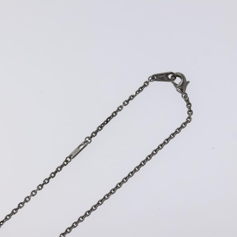 LOUIS VUITTON Pendant Vivienne Necklace metal Silver Tone M00831 LV Auth 120237