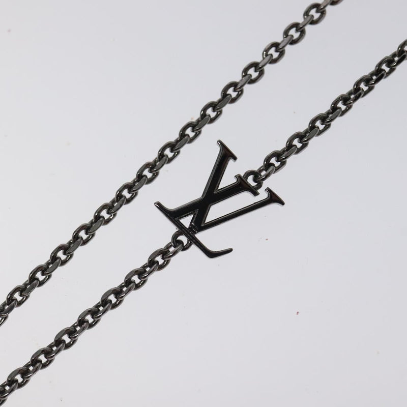 LOUIS VUITTON Pendant Vivienne Necklace metal Silver Tone M00831 LV Auth 120237
