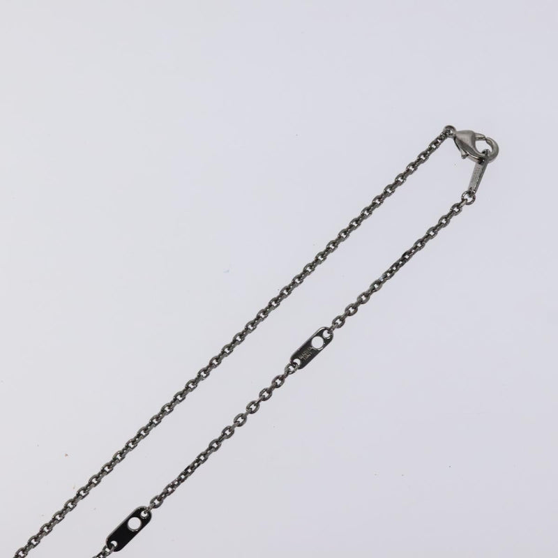 LOUIS VUITTON Pendant Vivienne Necklace metal Silver Tone M00831 LV Auth 120237