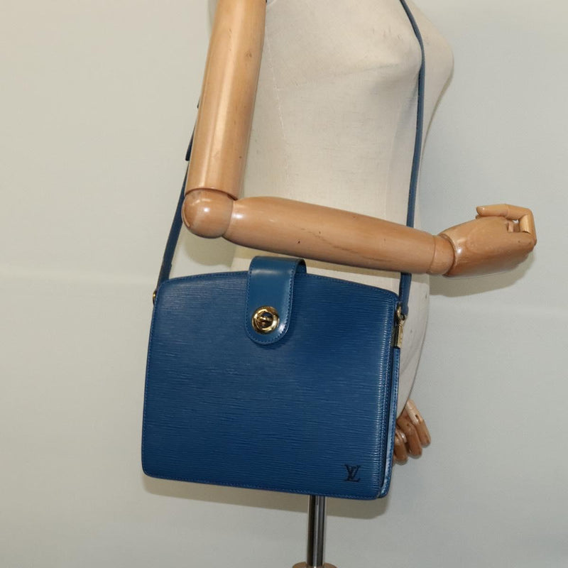 LOUIS VUITTON Epi Capuchin Shoulder Bag Blue M52345 LV Auth 120245