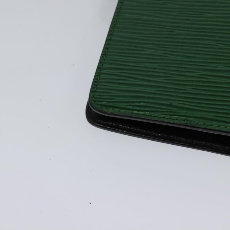 LOUIS VUITTON Epi Agenda MM Day Planner Cover Green R20044 LV Auth 120319