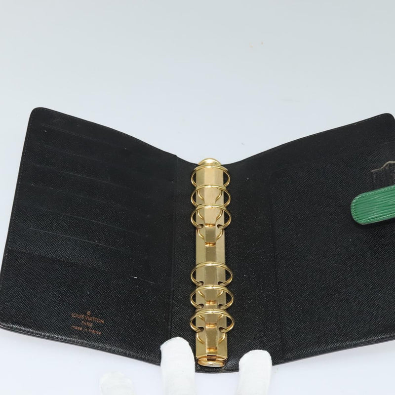 LOUIS VUITTON Epi Agenda MM Day Planner Cover Green R20044 LV Auth 120319