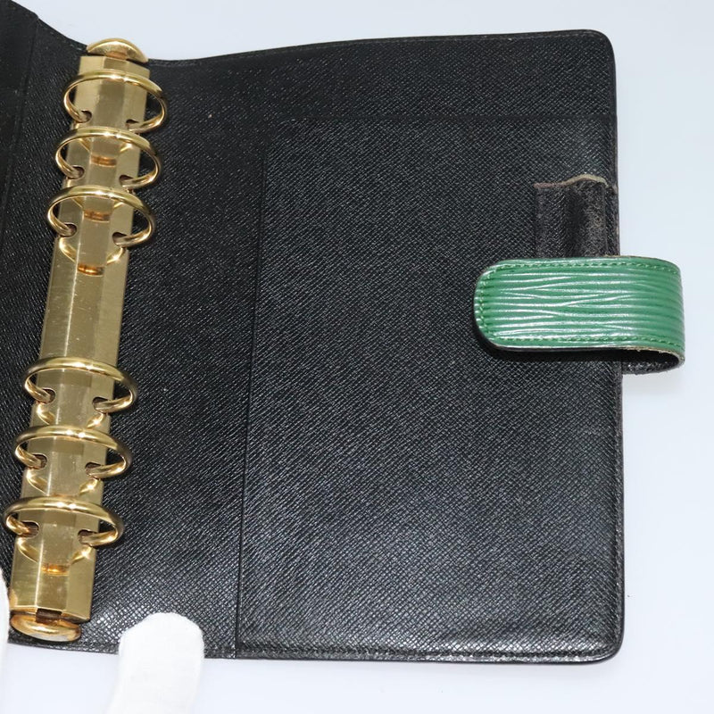 LOUIS VUITTON Epi Agenda MM Day Planner Cover Green R20044 LV Auth 120319