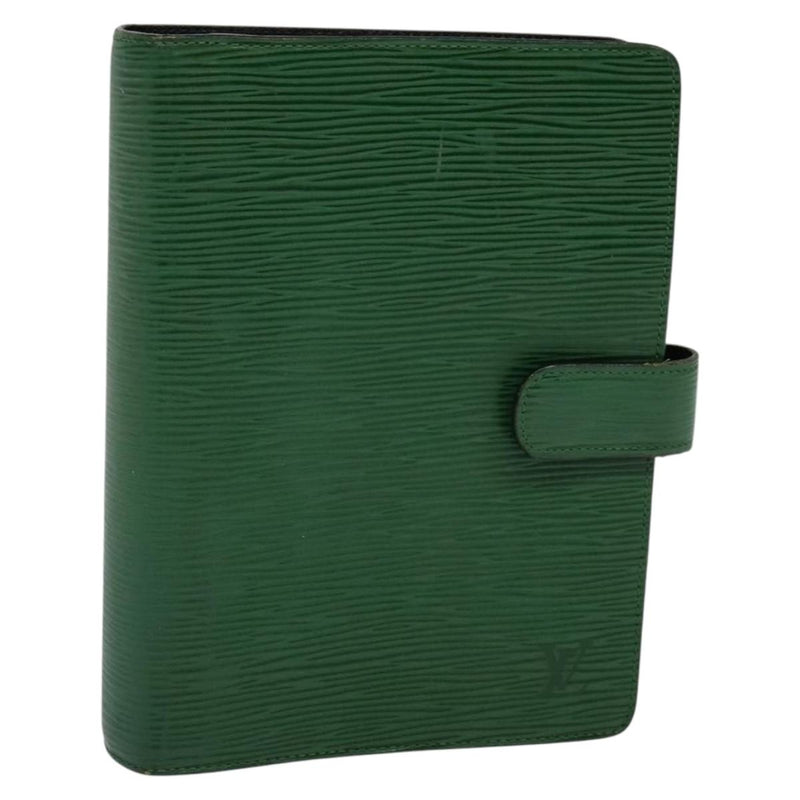 LOUIS VUITTON Epi Agenda MM Day Planner Cover Green R20044 LV Auth 120319