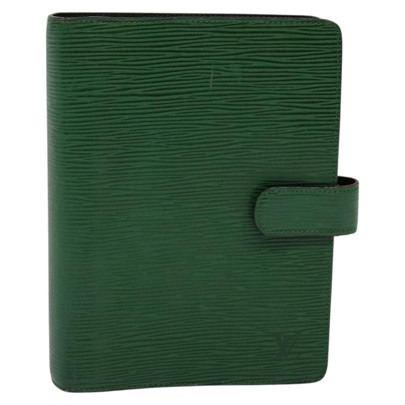 LOUIS VUITTON Epi Agenda MM Day Planner Cover Green R20044 LV Auth 120319