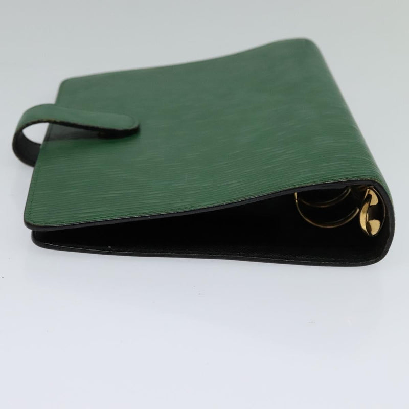 LOUIS VUITTON Epi Agenda MM Day Planner Cover Green R20044 LV Auth 120319