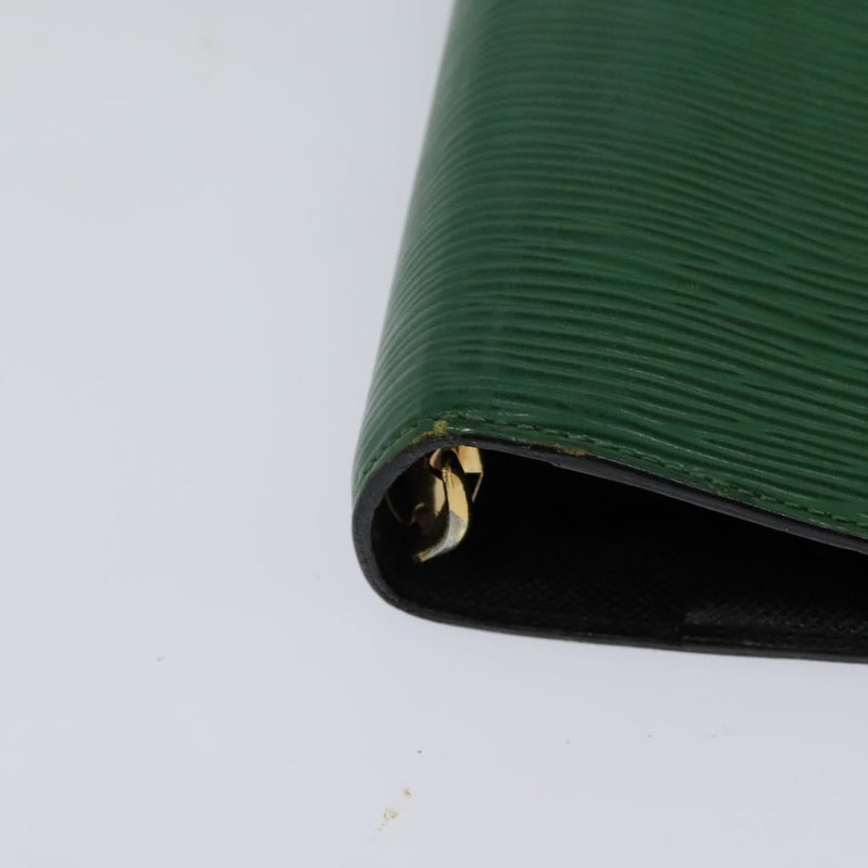 LOUIS VUITTON Epi Agenda MM Day Planner Cover Green R20044 LV Auth 120319