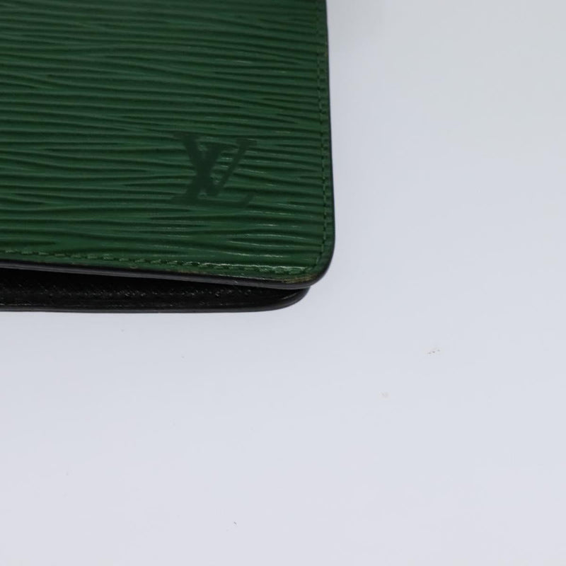 LOUIS VUITTON Epi Agenda MM Day Planner Cover Green R20044 LV Auth 120319