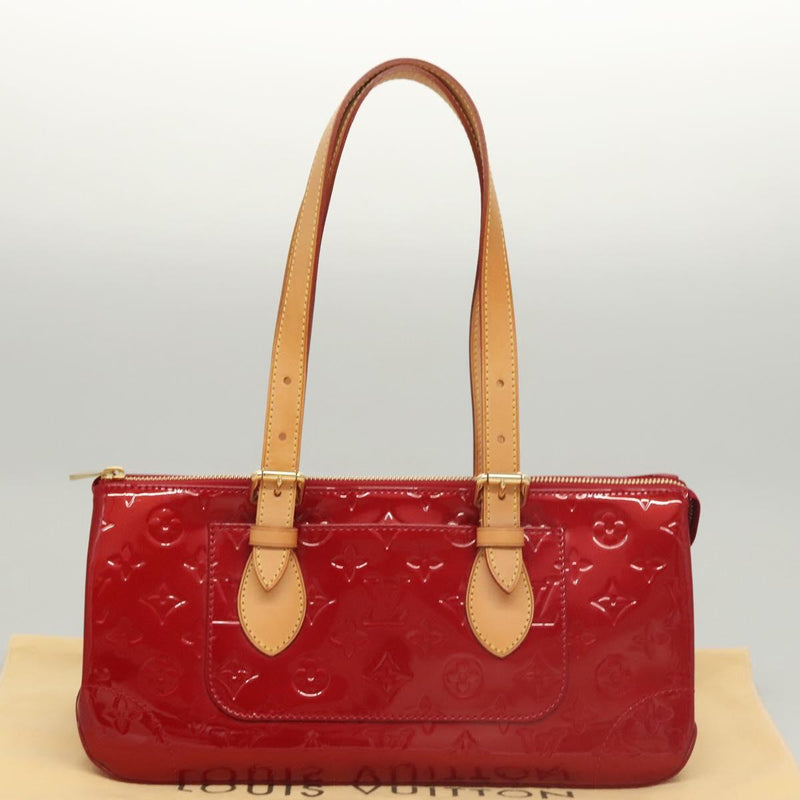 LOUIS VUITTON Vernis Rosewood Avenue Bag Pomme D'amour M93507 LV Auth 120346