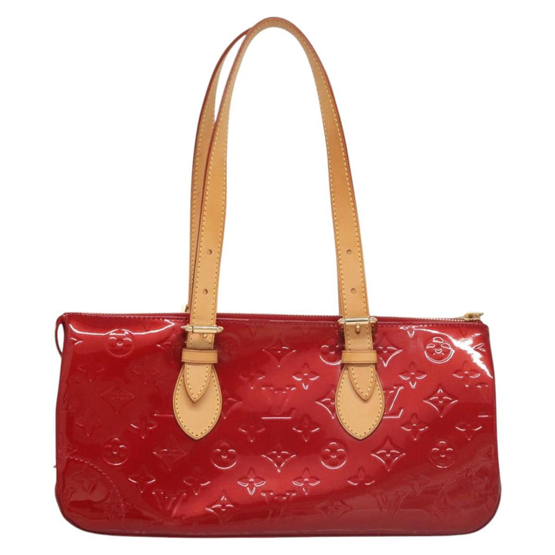 LOUIS VUITTON Vernis Rosewood Avenue Bag Pomme D'amour M93507 LV Auth 120346