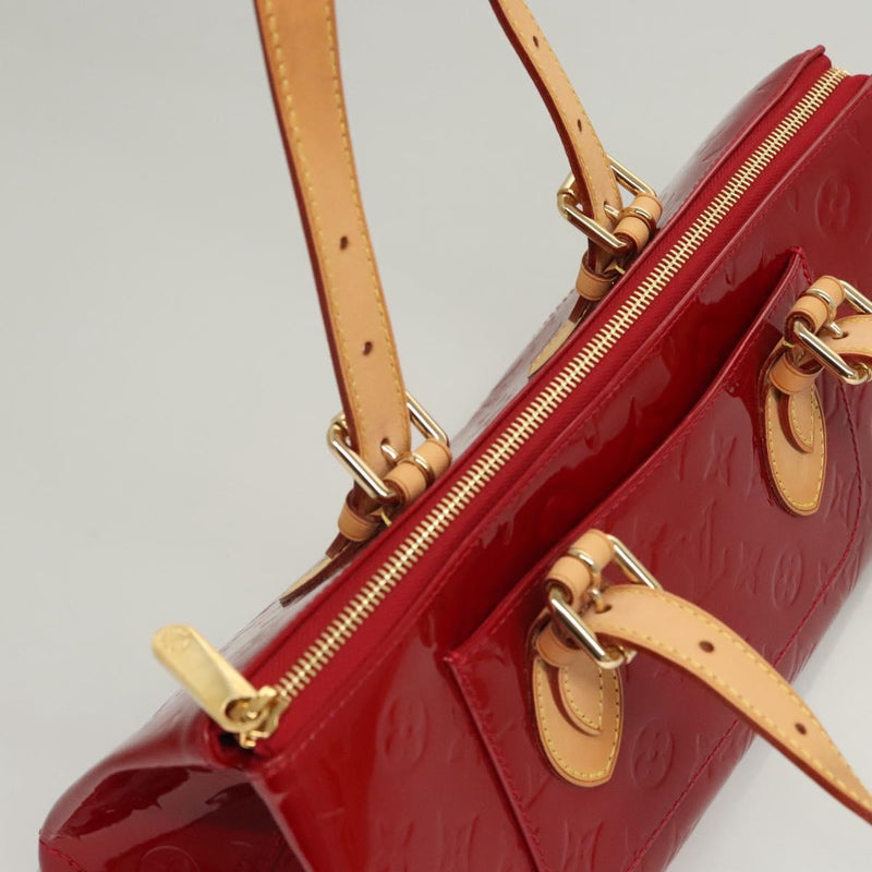 LOUIS VUITTON Vernis Rosewood Avenue Bag Pomme D'amour M93507 LV Auth 120346