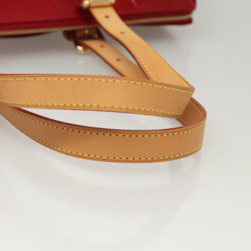 LOUIS VUITTON Vernis Rosewood Avenue Bag Pomme D'amour M93507 LV Auth 120346
