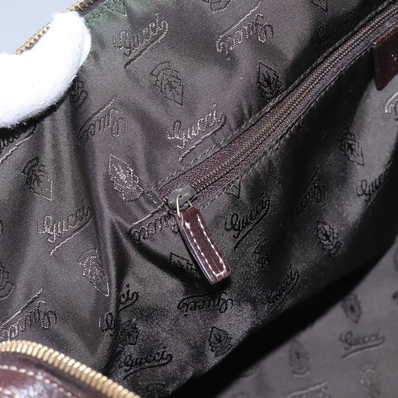 GUCCI GG Crystal Hand Bag Brown Gold 181488 Auth 120356