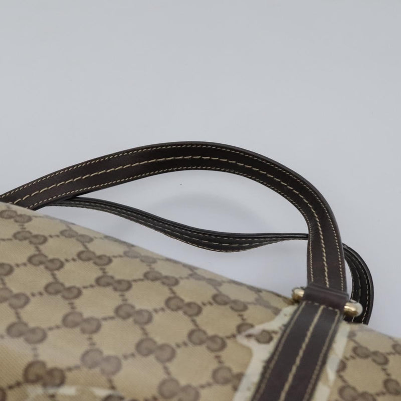 GUCCI GG Crystal Hand Bag Brown Gold 181488 Auth 120356