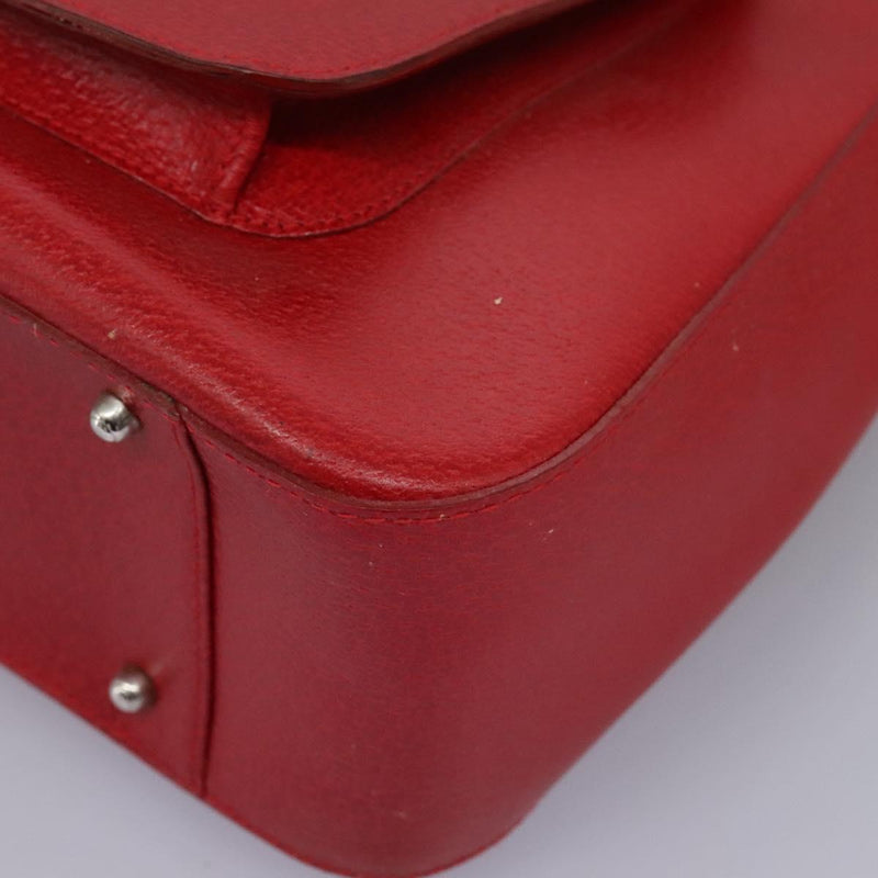 GUCCI Hand Bag Leather 2way Red 000 2058 0307 5 Auth 120361