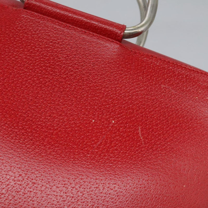 GUCCI Hand Bag Leather 2way Red 000 2058 0307 5 Auth 120361
