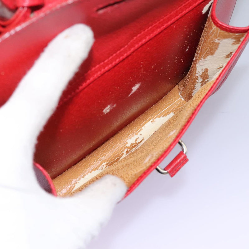 GUCCI Hand Bag Leather 2way Red 000 2058 0307 5 Auth 120361