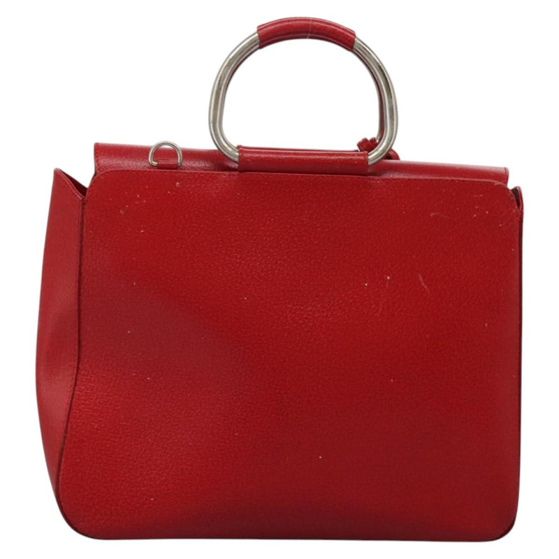 GUCCI Hand Bag Leather 2way Red 000 2058 0307 5 Auth 120361