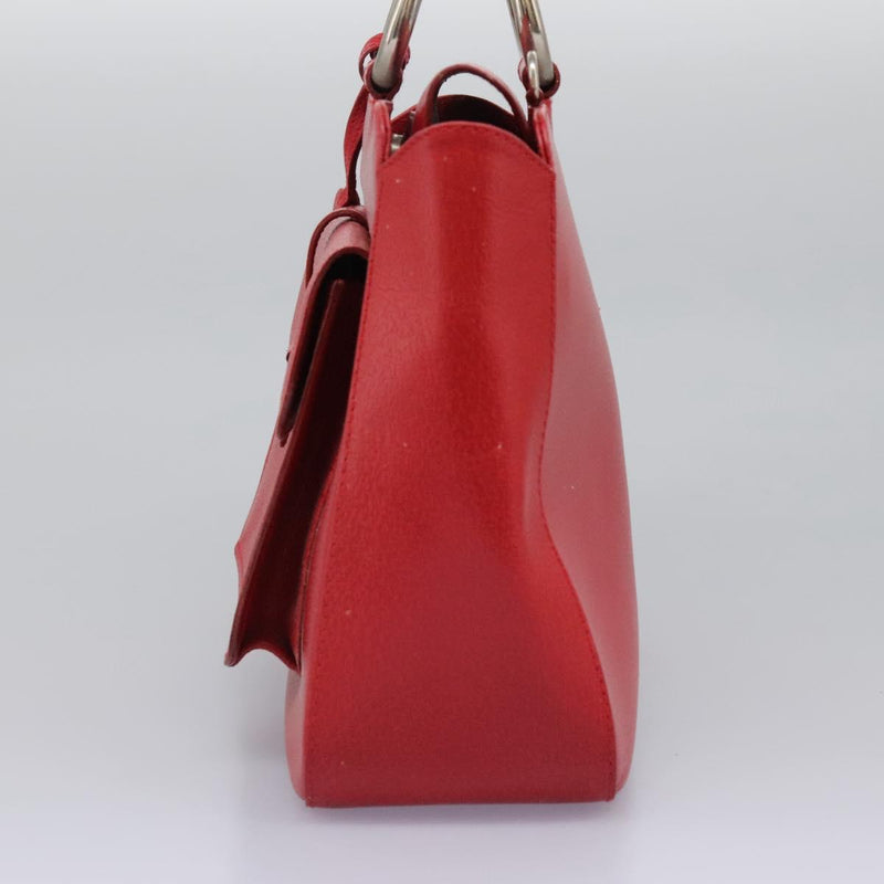GUCCI Hand Bag Leather 2way Red 000 2058 0307 5 Auth 120361