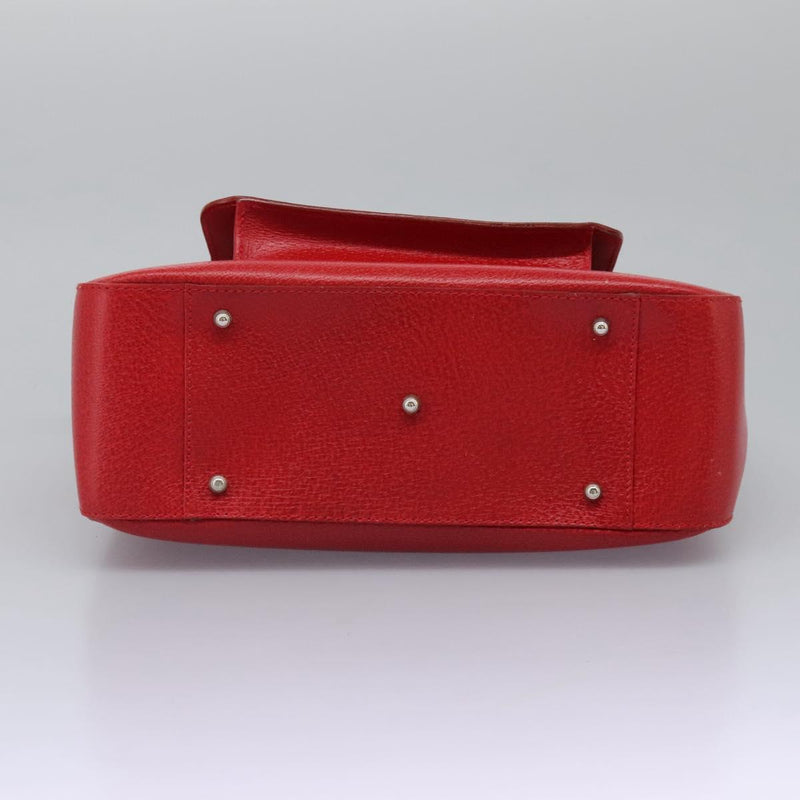 GUCCI Hand Bag Leather 2way Red 000 2058 0307 5 Auth 120361
