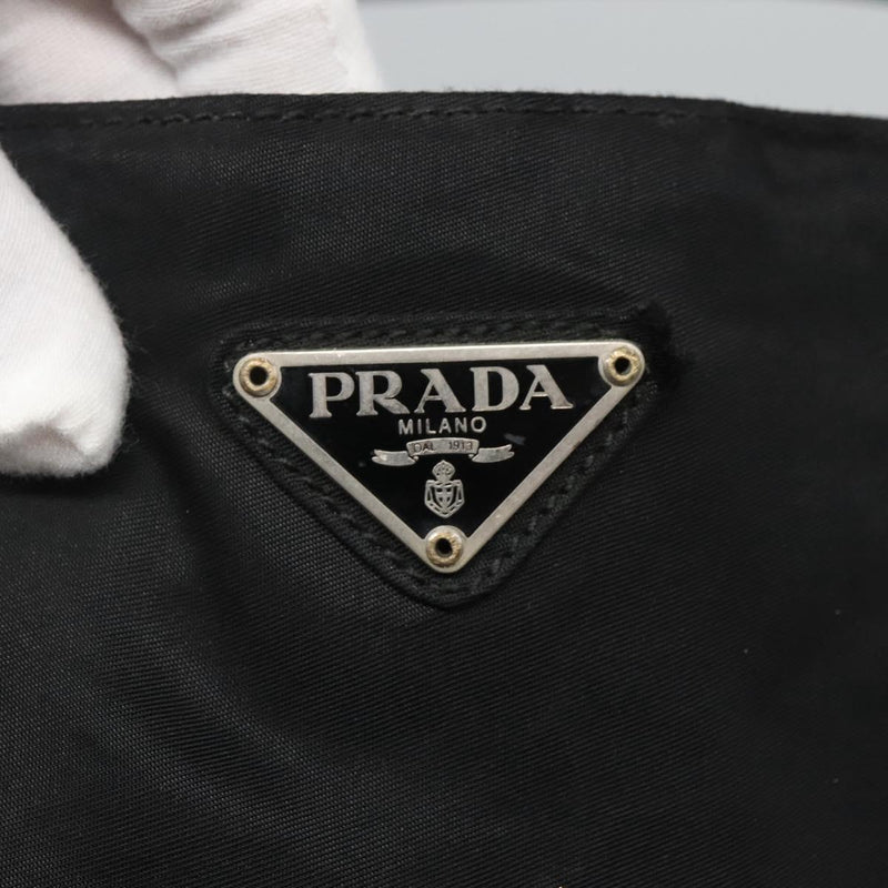 PRADA Tote Bag Nylon Black Auth 120381