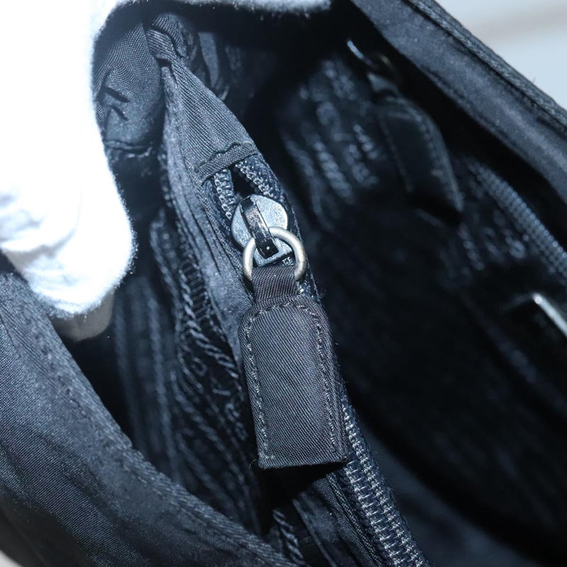 PRADA Tote Bag Nylon Black Auth 120381